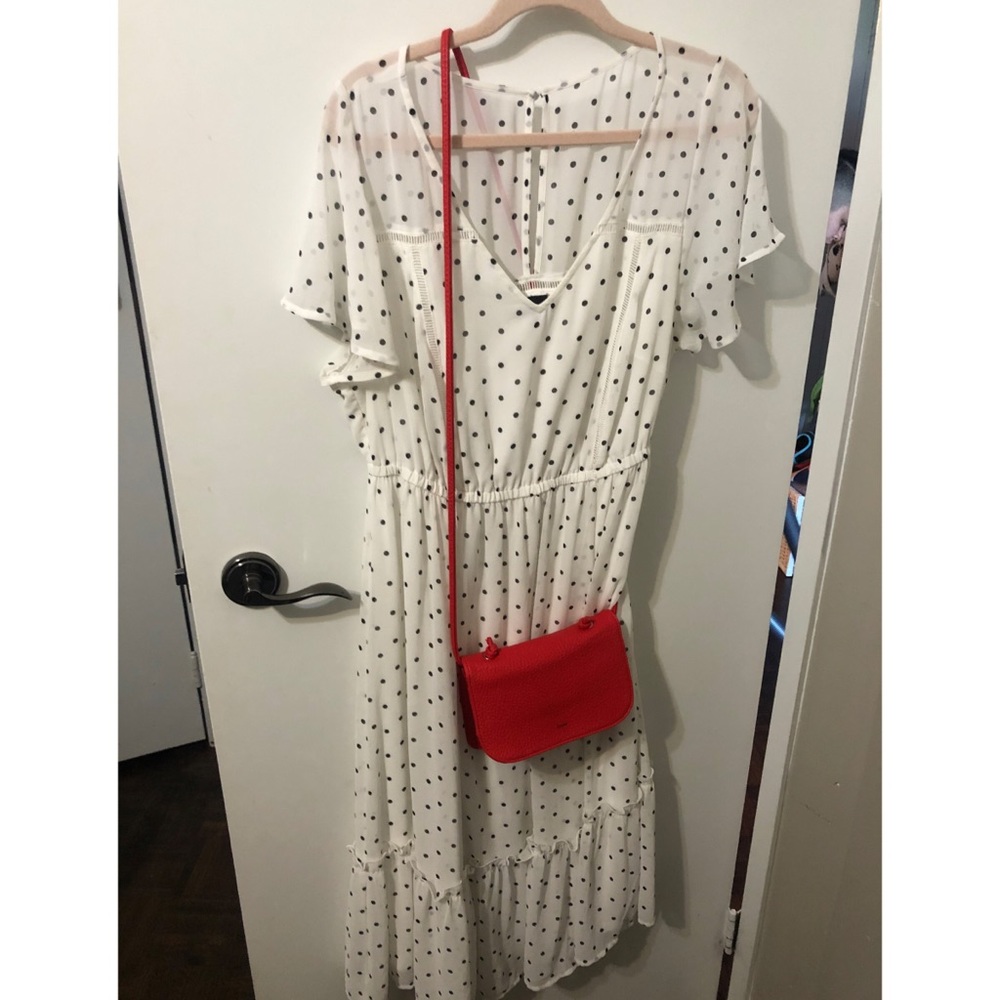 Torrid black and white polka dot dress